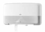 Tork Mini Jumbo Toilet Roll Dispenser, White Plastic