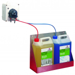 Stainless Steel 2x5 Litre Chemical Wall Shelf, 380mm
