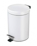 STEEL PEDAL BIN 3ltr White