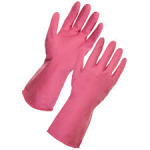 HOUSEHOLD GLOVES Pink Medium Singles