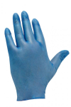 VINYL DISPOSABLE GLOVES, Powdered, Blue, Large, Economy