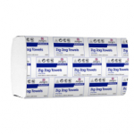 JANGRO PROFESSIONAL 2PLY ZIG ZAG HAND TOWELS - WHITE