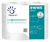 DISSOLVE TECH 1PLY TOILET ROLL - WHITE 4 ROLLS PER PACK