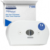 KC Mini Twin Centre Feed Dispenser White