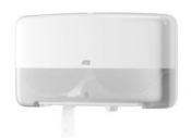 Tork Mini Jumbo Toilet Roll Dispenser, White Plastic