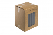 PAPER STRAWS - 14cm - BLACK