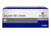 WHITE SQUARE BIN LINERS (15inchX24inchX24inch)- BOX OF 1000
