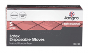 JANGRO SHEILD DISPOSABLE NATURAL POWDER FREE LATEX GLOVES - SMALL