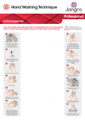 HAND WASHING instructions Back Board 250x350mm for dispenser