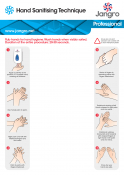 HAND SANITISER instructionBack Board 250x350mm for dispenser