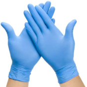 NITRILE BLUE GLOVES - SIZE LARGE, 100 PER BOX