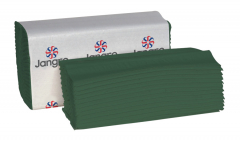 JANGRO C-FOLD HAND TOWELS - 1PLY GREEN