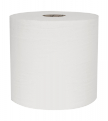 RAPHAEL WHITE LAMINATED AND EMBOSSED HAND TOWEL ROLL 2PLY - 6 ROLLS