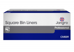 WHITE SQUARE BIN LINERS (15"X24"X24")- BOX OF 1000