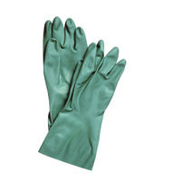 NITROSAFE CHEMICAL GAUNTLET GLOVES - GREEN - LARGE