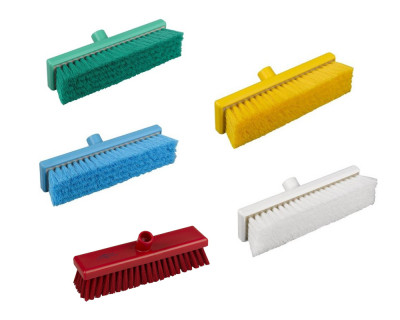 Hygiene Soft Flat Sweeping Broom Head - 305mm - Various Colours